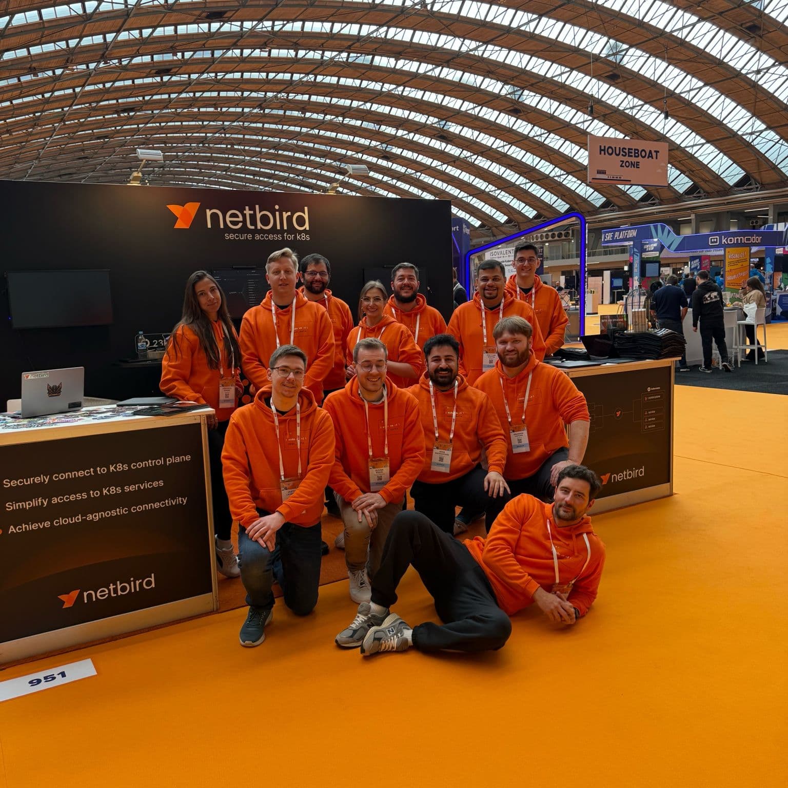 NetBird team at a conference booth