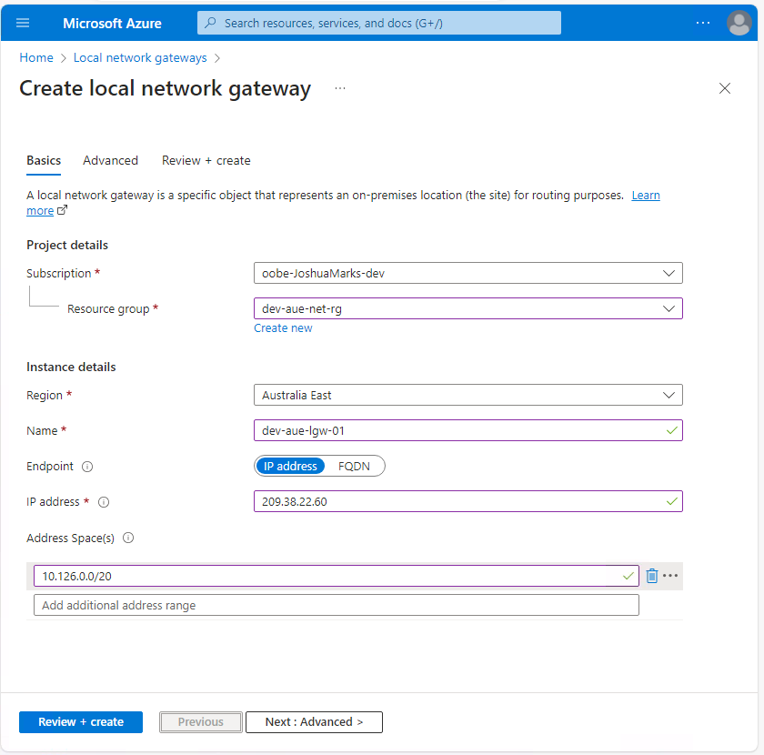 Getting Started with an Azure Site-to-Site VPN