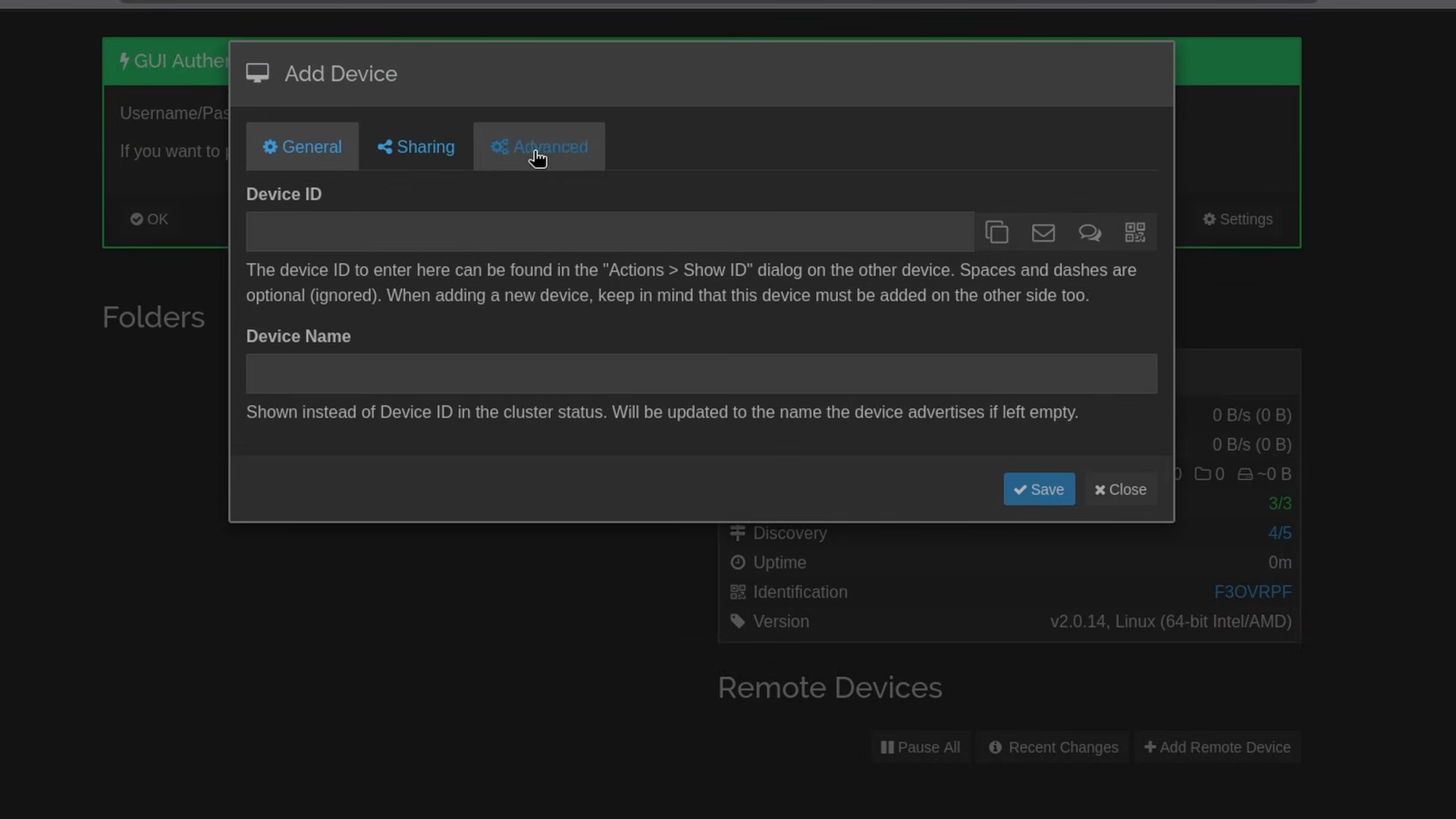 Syncthing file sync