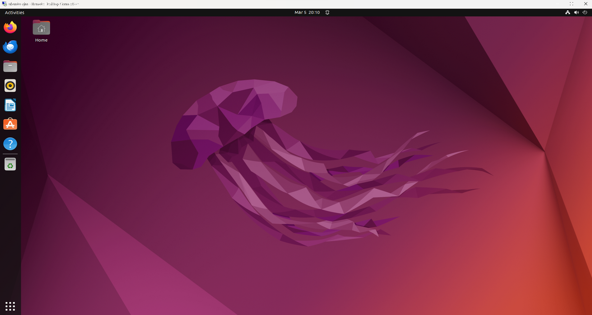 Accessing an Ubuntu remote desktop using RDP