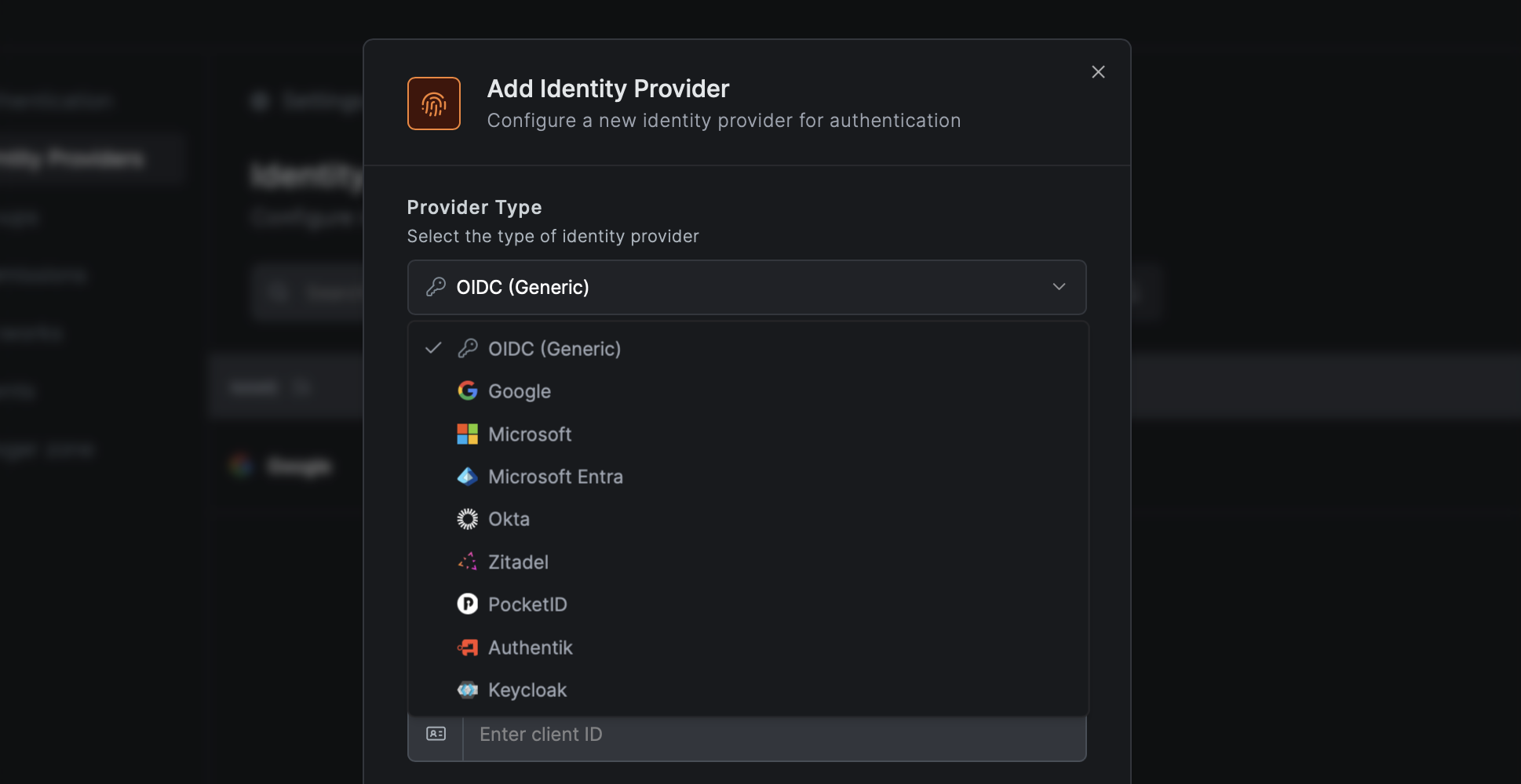 QuickStart self hosted IdP