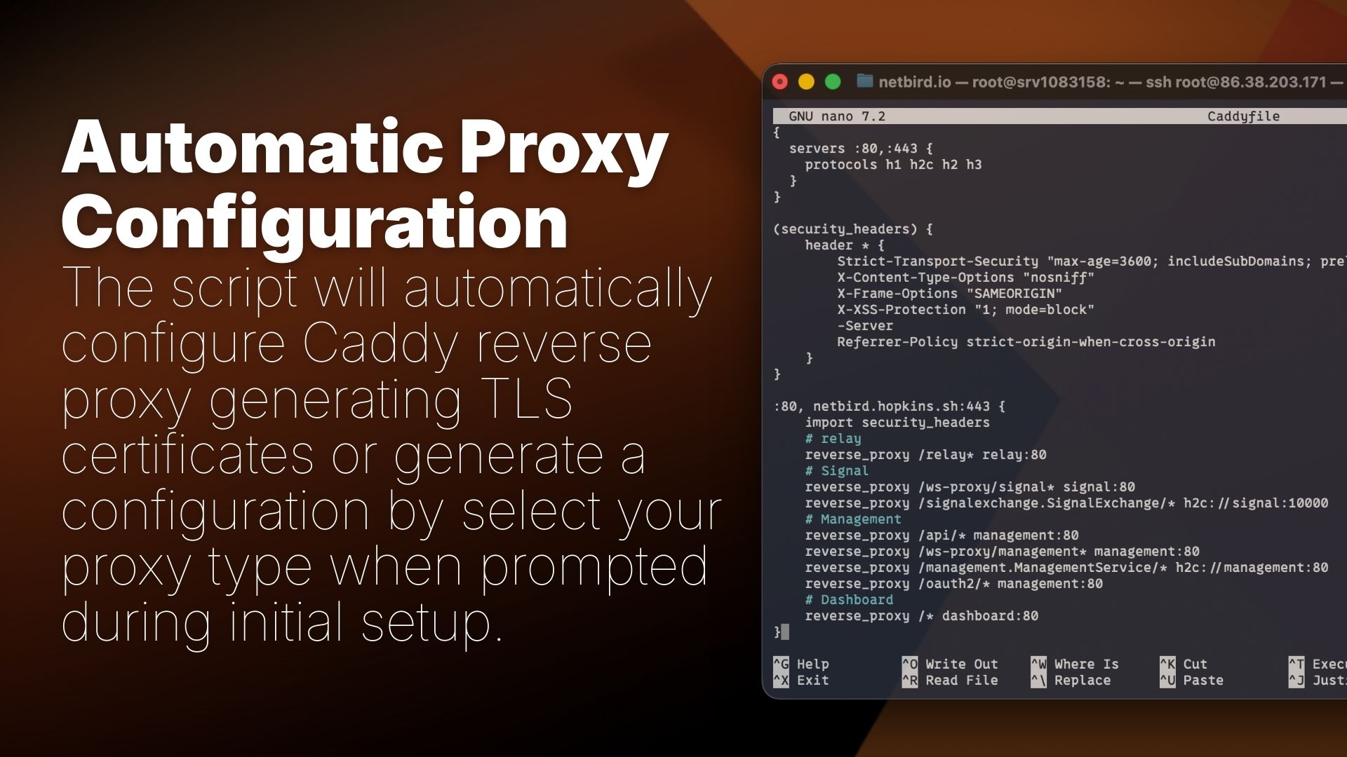 Reverse Proxy NetBird