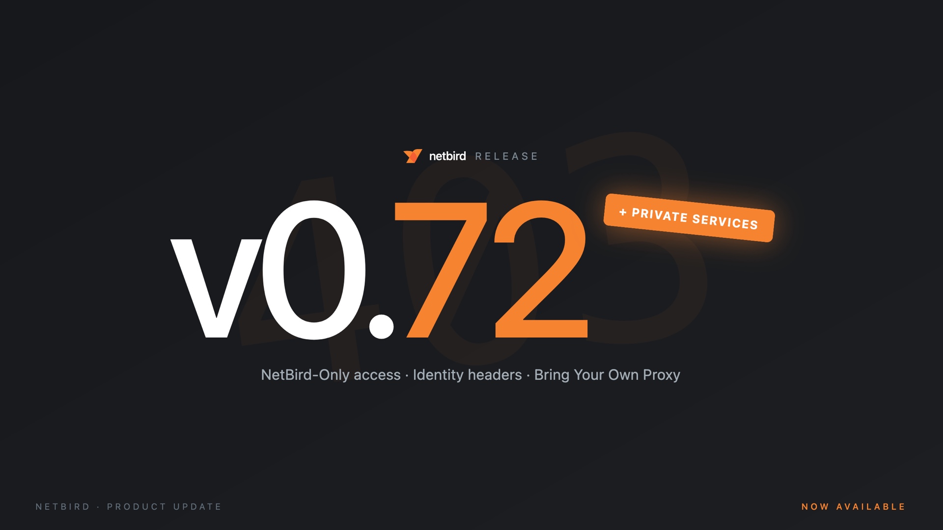 NetBird v0.72 - Private Services and Bring Your Own Proxy