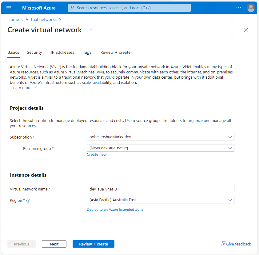 Virtual network basics