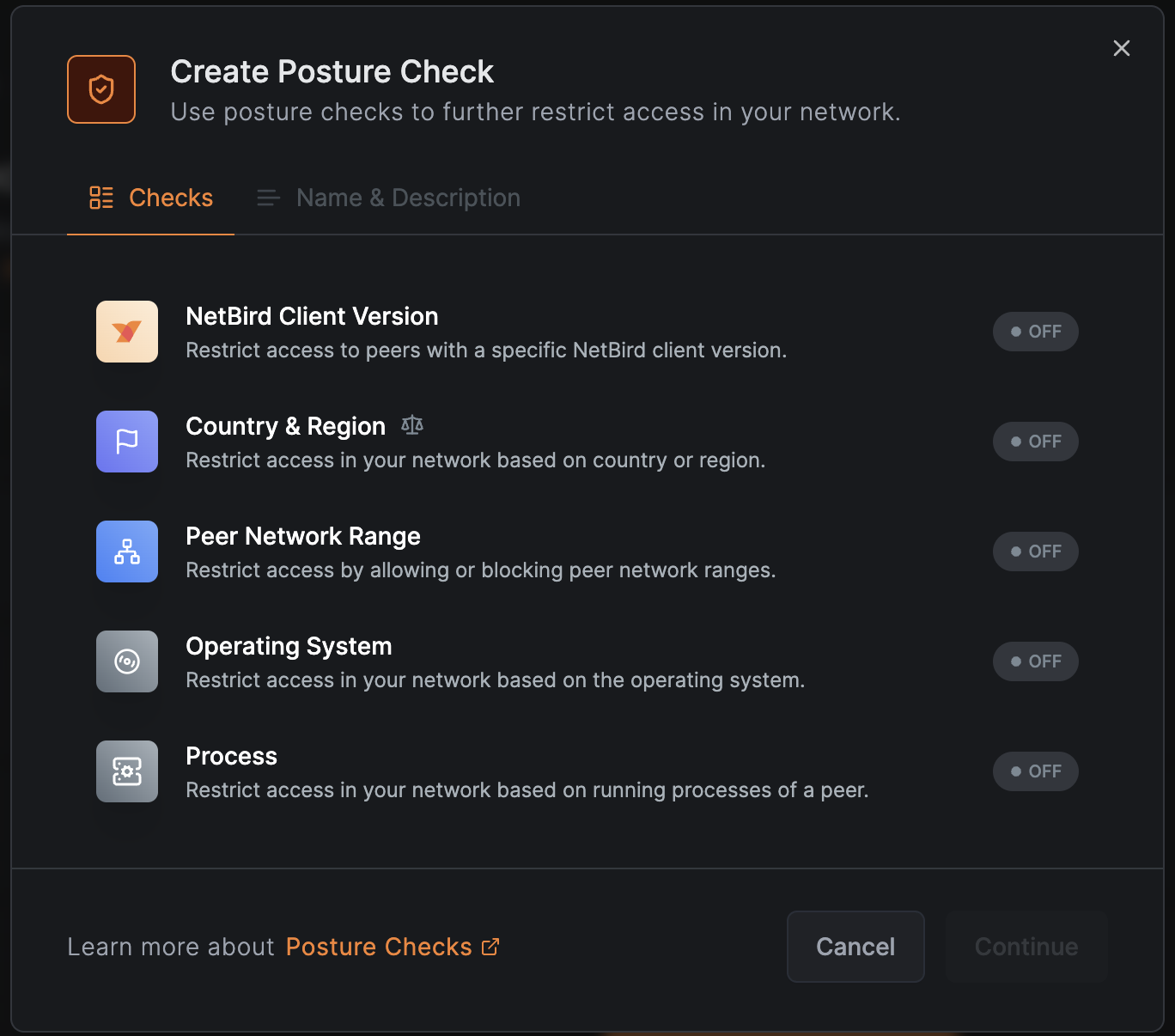Create Posture Check
