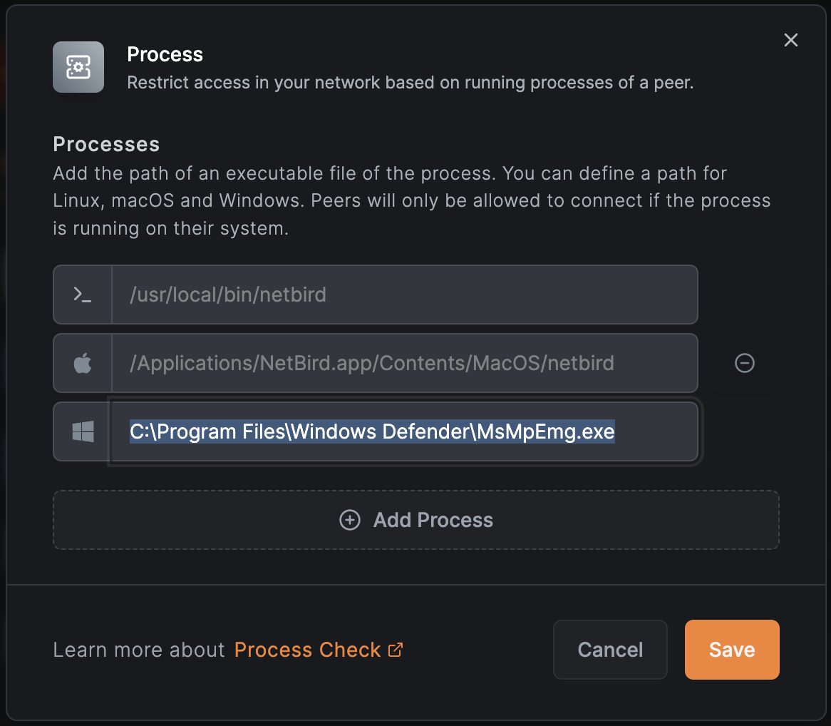 Select Antivirus Process