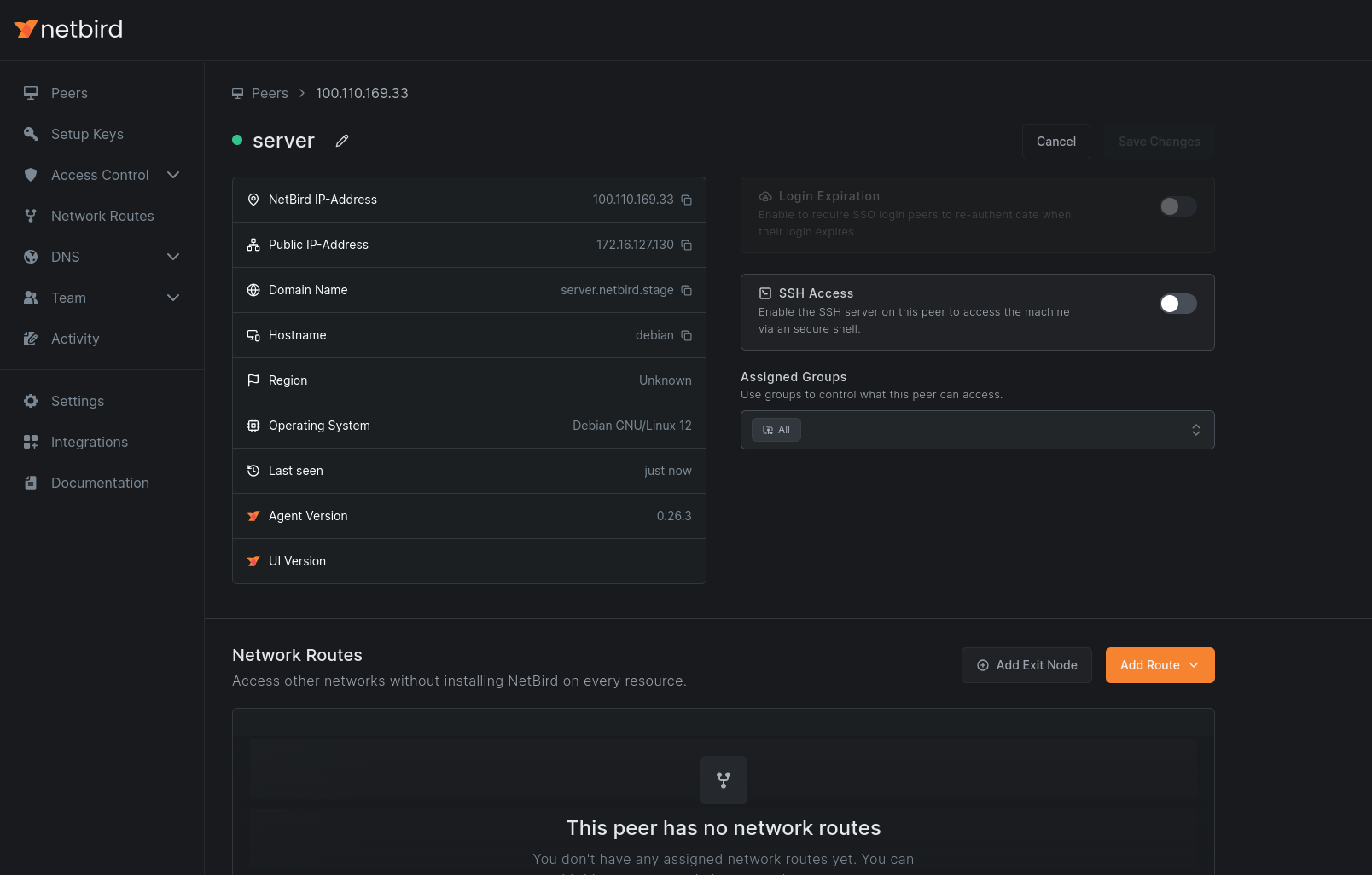 Selecting the routing peer