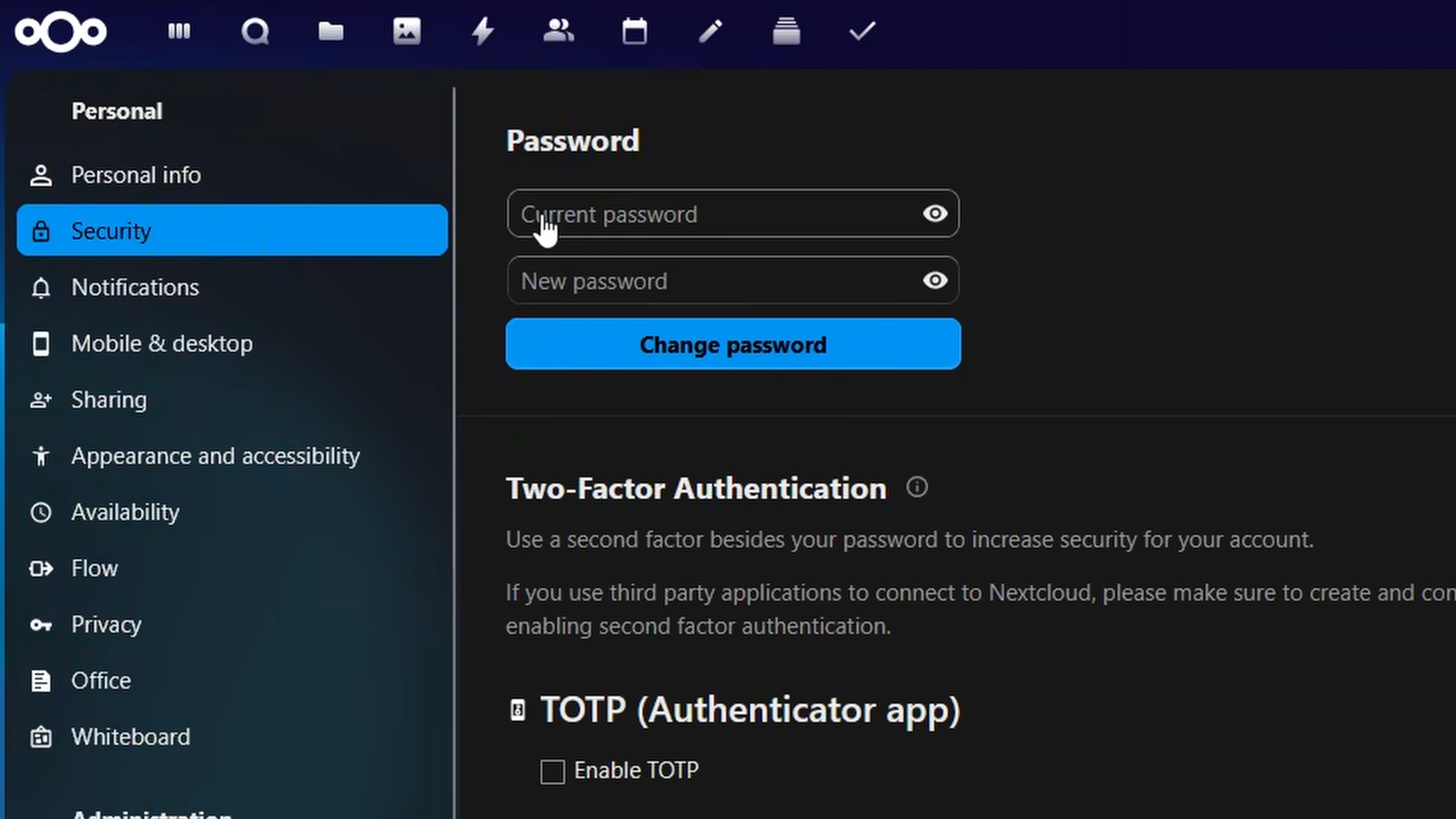 Change Admin Password