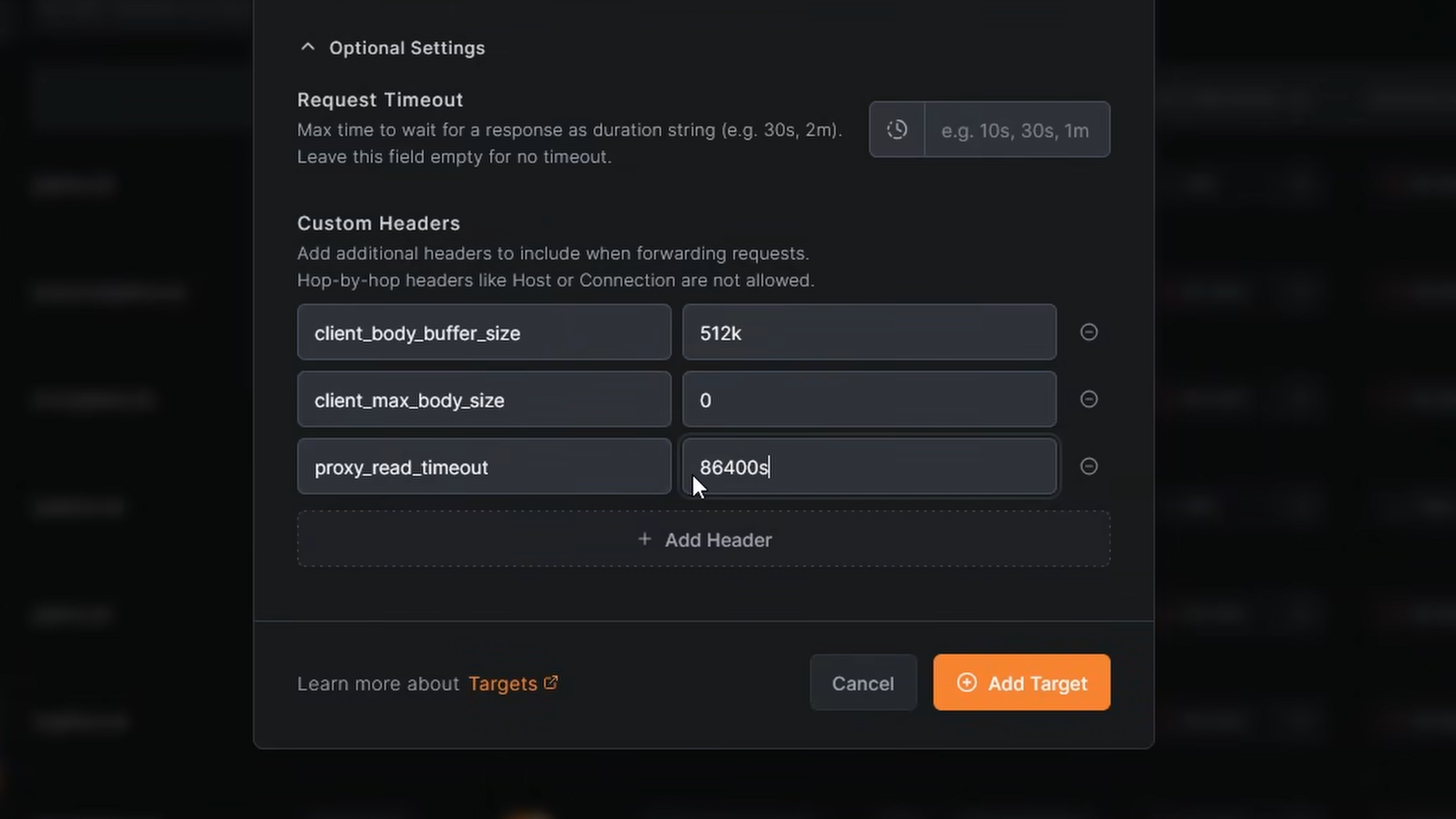 NetBird Reverse Proxy Custom Headers