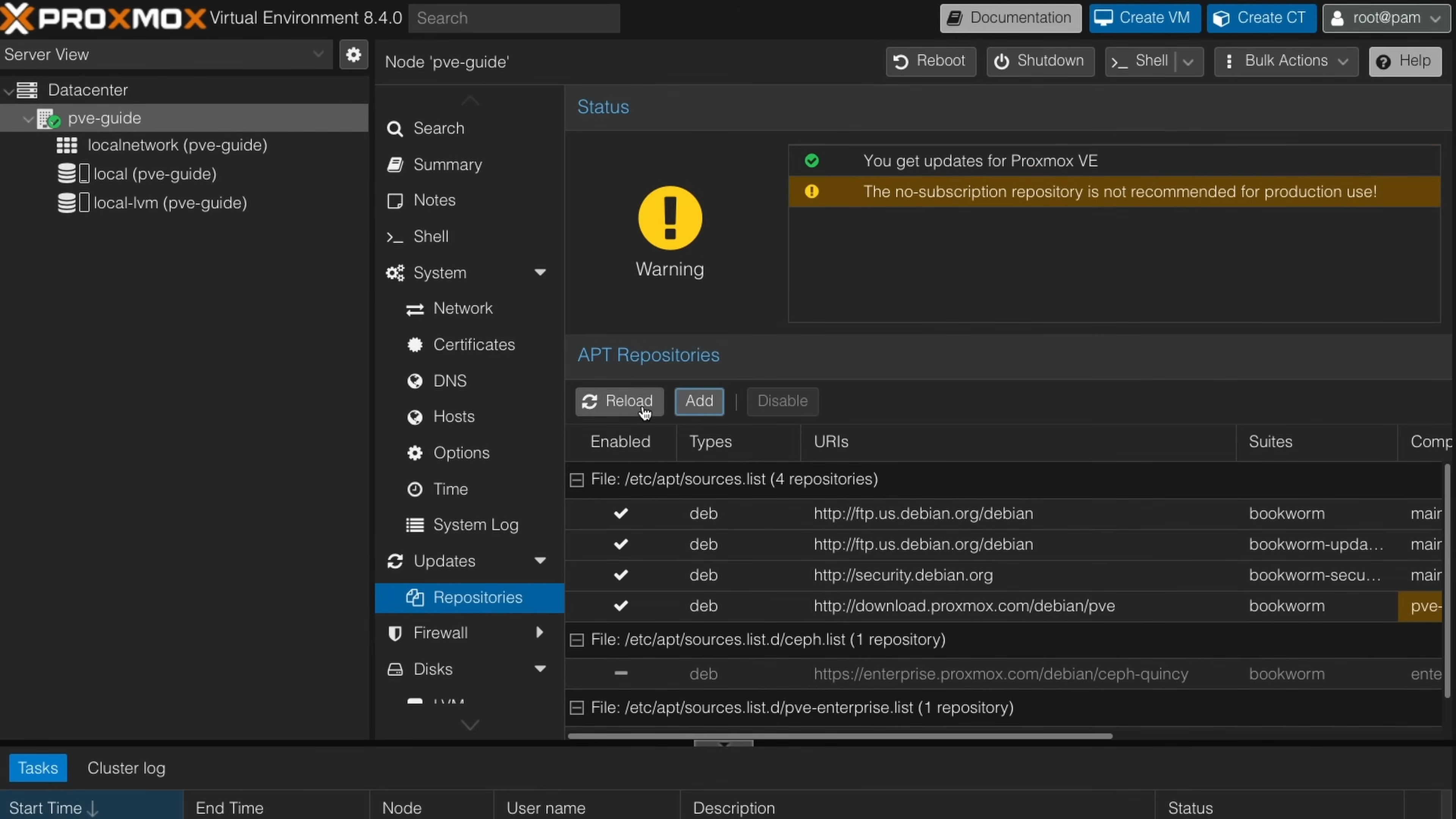Proxmox Free Repos