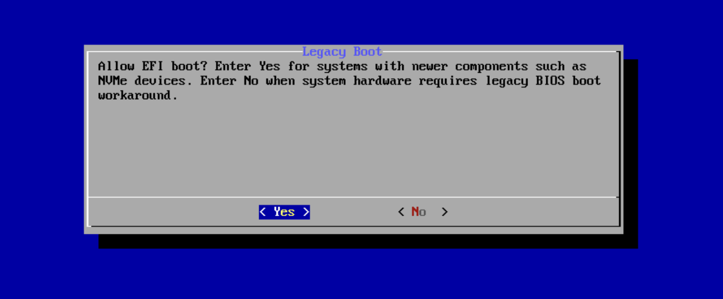 Allow EFI boot