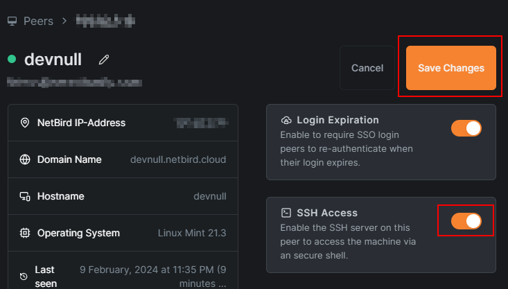 Enable SSH Access