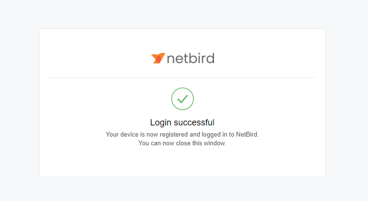 Device joined successfully