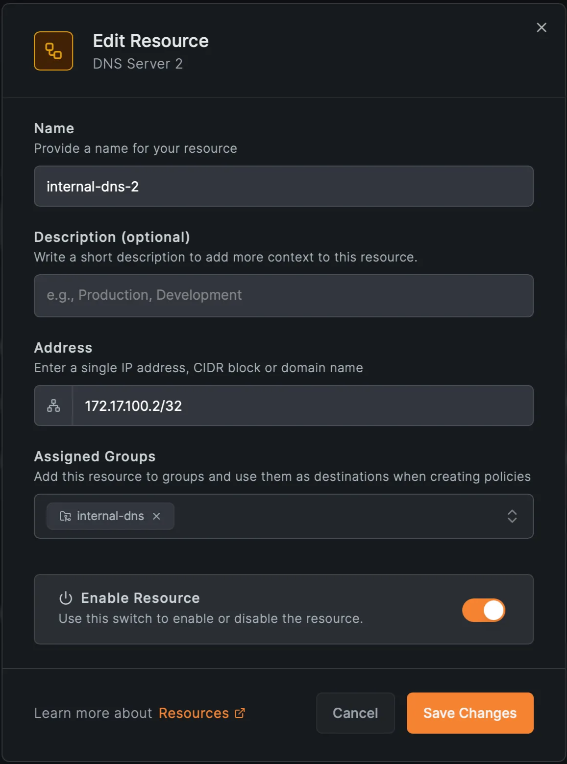NetBird DNS Server 2